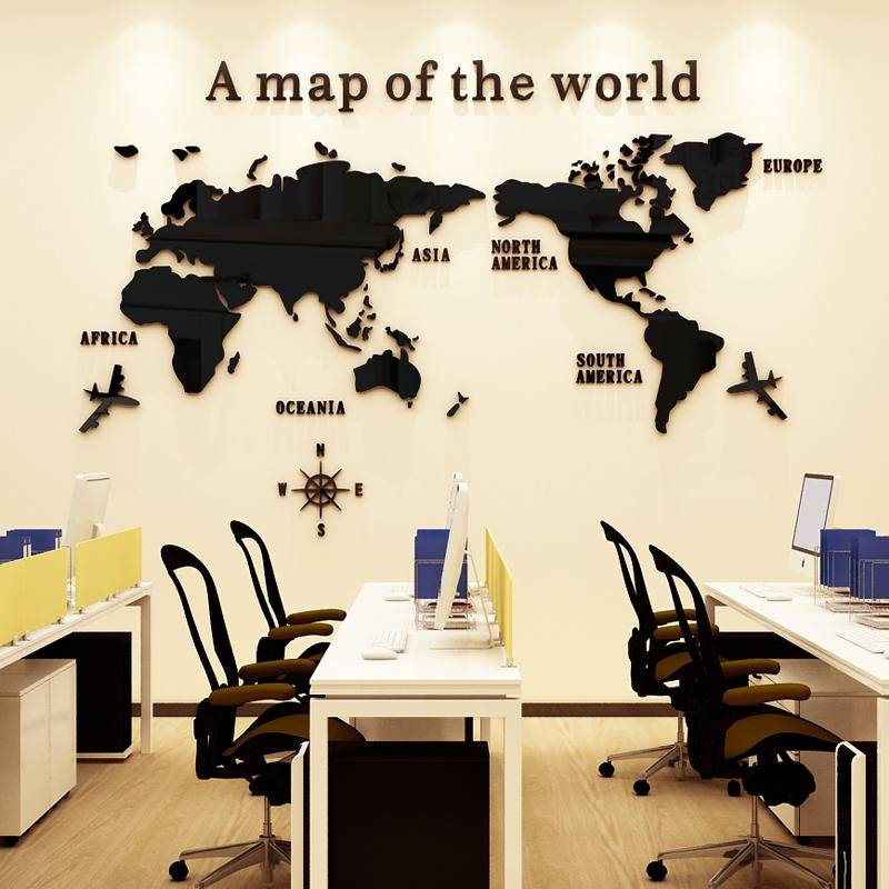 Acrylic Stickers 3D Acrylic World Map your